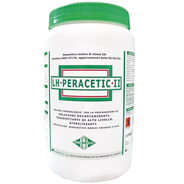 LH PERACETIC II Disinfettante Peracetico in Polvere per Sterilizzazione a Freddo – Flacone 1kg
