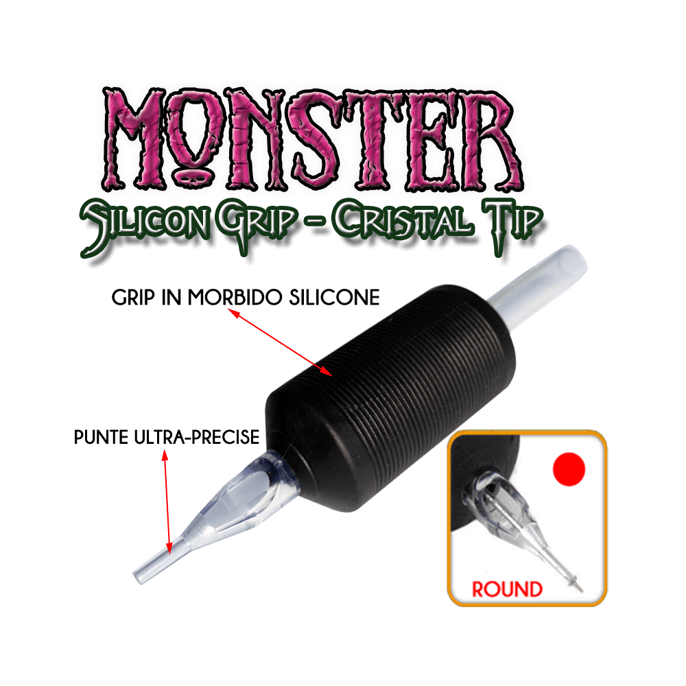 TUBI MONOUSO MONSTER 18 ROUND LINER/SHADER 0.25 MM CONF 1 PZ